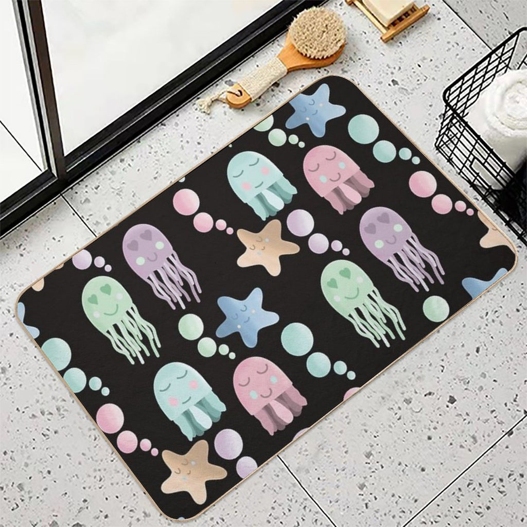 Ocean Doodles #1b  Multi-Purpose Bath Mat