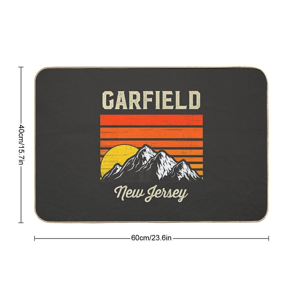 Garfield New Jersey Hometown City State USA  Eco-Friendly Bath Mat