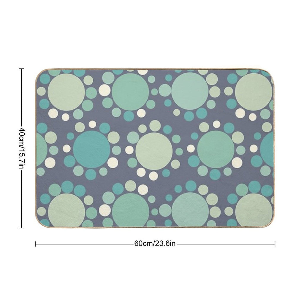 Big Little Dots Sea Green  Stain-Proof Bath Mat