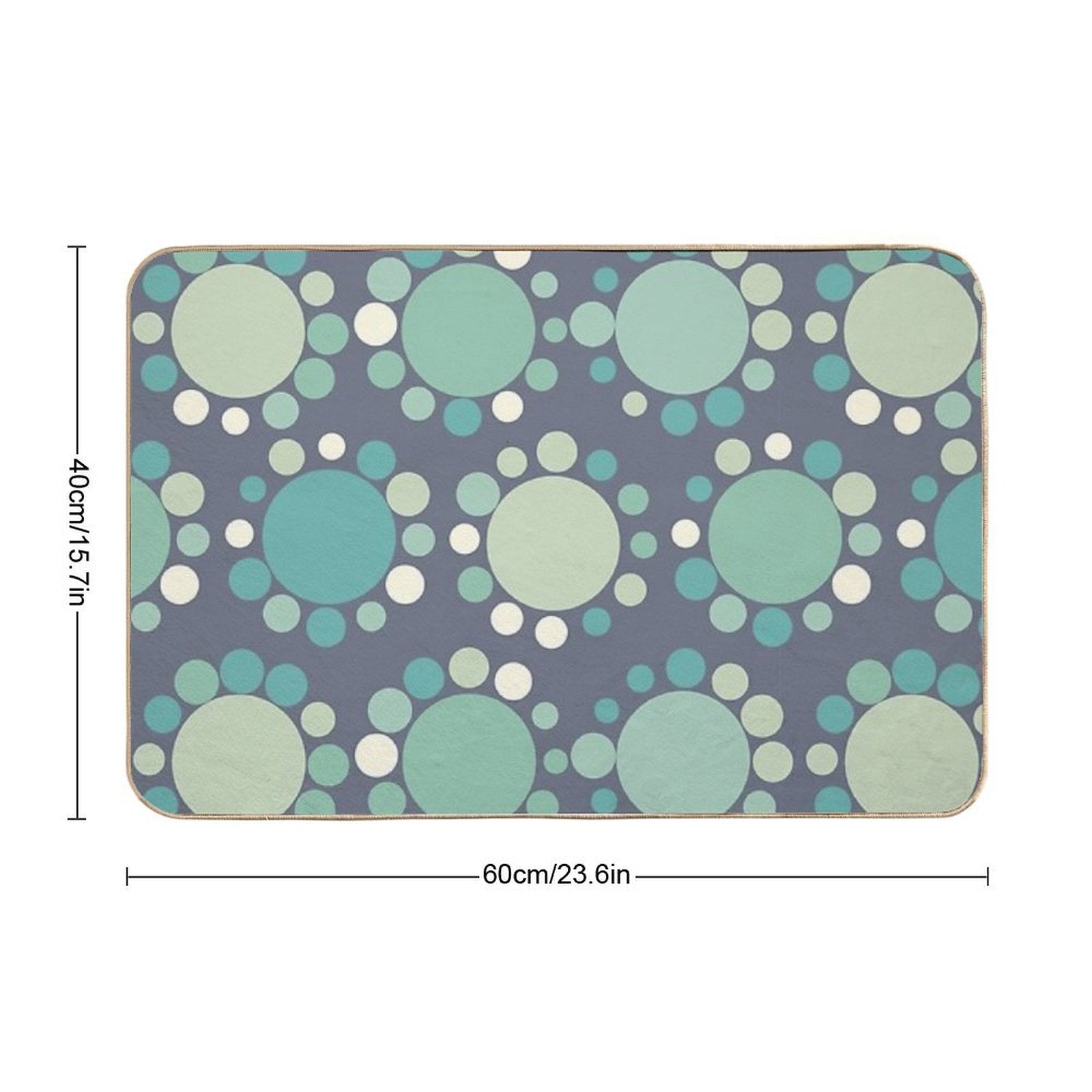 Big Little Dots Sea Green  Stain-Proof Bath Mat