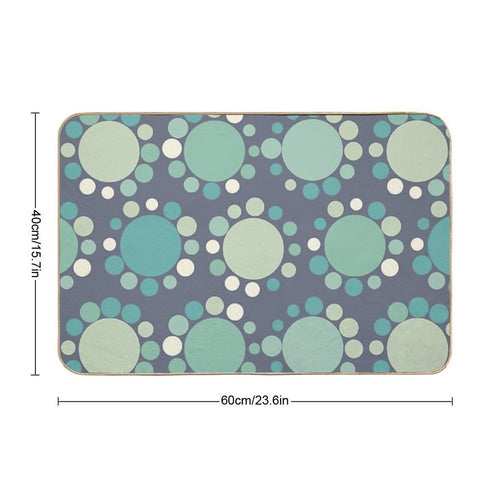 Big Little Dots Sea Green  Stain-Proof Bath Mat
