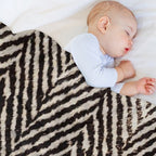 Black And White Pattern Easy Care Throw Blanket