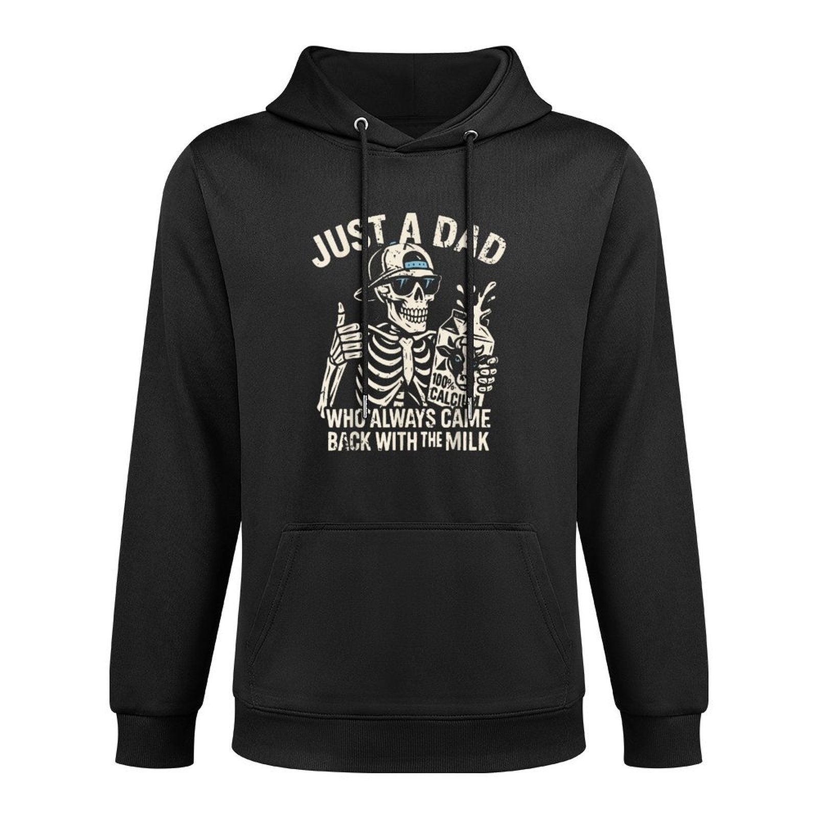 Skeleton Funny Just A Dad Who Always Came Back With The Milk Unisex Design Hoodie