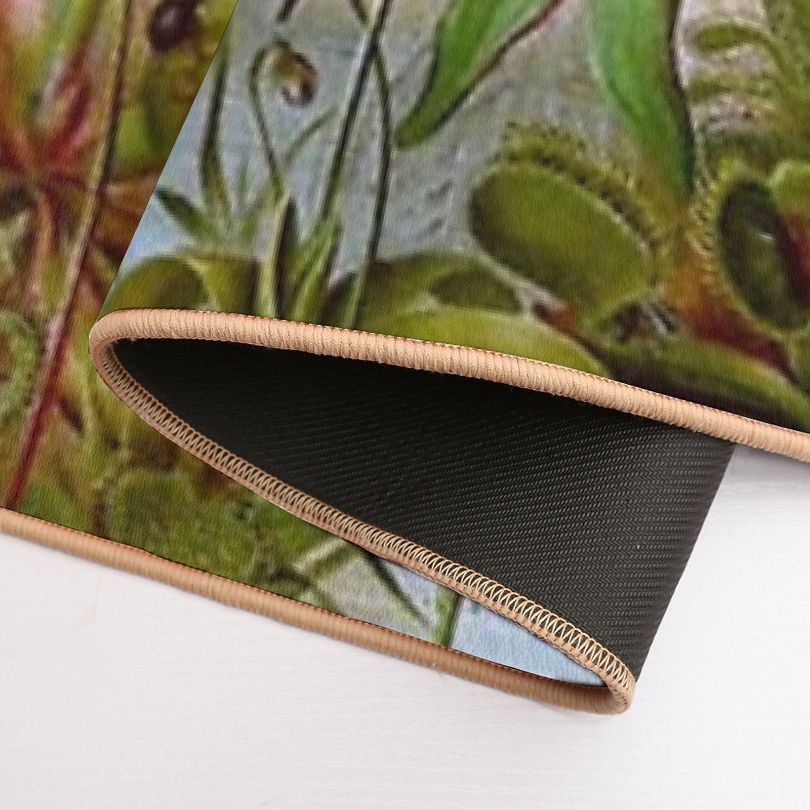 Vintage Carnivorous Plant Illustration  Versatile Bath Mat