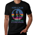 Keep Calm And Avoid Getting A Concussion Retro Color Guard  Soft T-Shirt