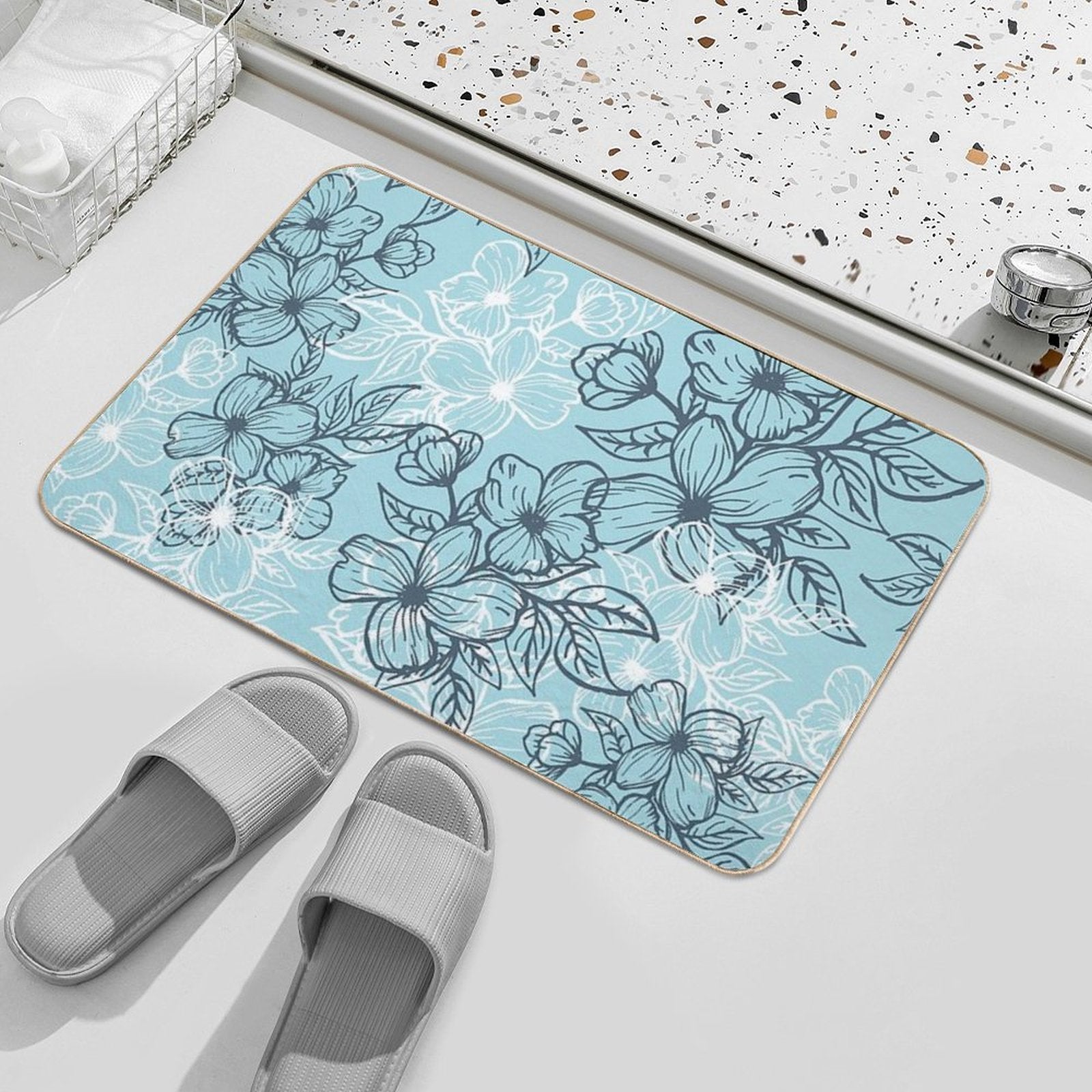 Flower Garden  Fade-Resistant Bath Mat