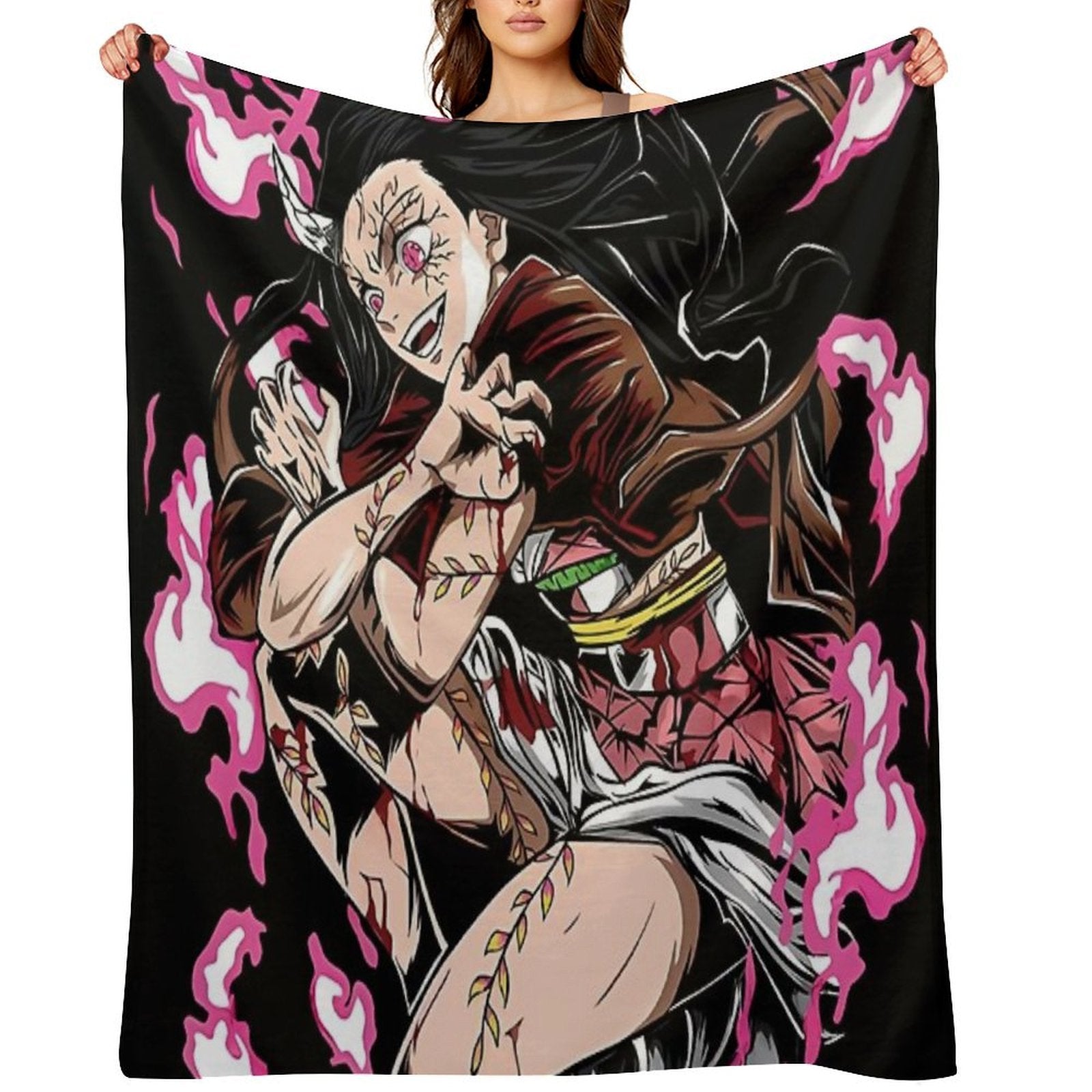 Nezuko  The Chosen Demon Premium Throw Blanket