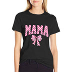 Mama Coquette Bow Mothers Day Checkered  Moisture-wicking T-Shirt