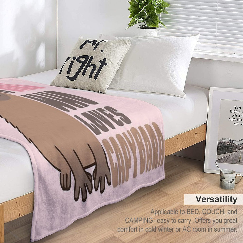 Just A Girl Who Loves Capybara Quick-dry Throw Blanket