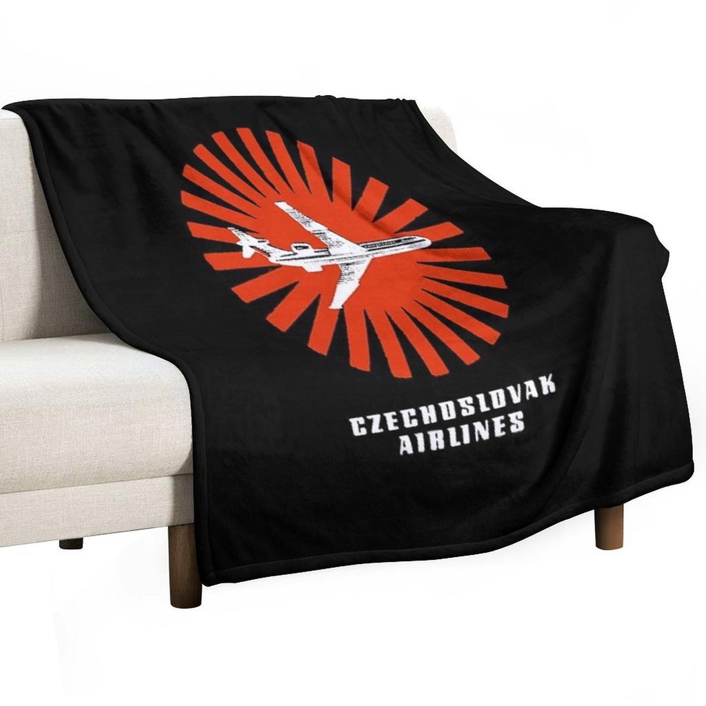 CZECHOSLOVAK AIRLINES - LOGO Anti-pilling Throw Blanket