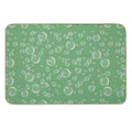 COMMIC Bubbles on Green  Easy Maintenance Bath Mat