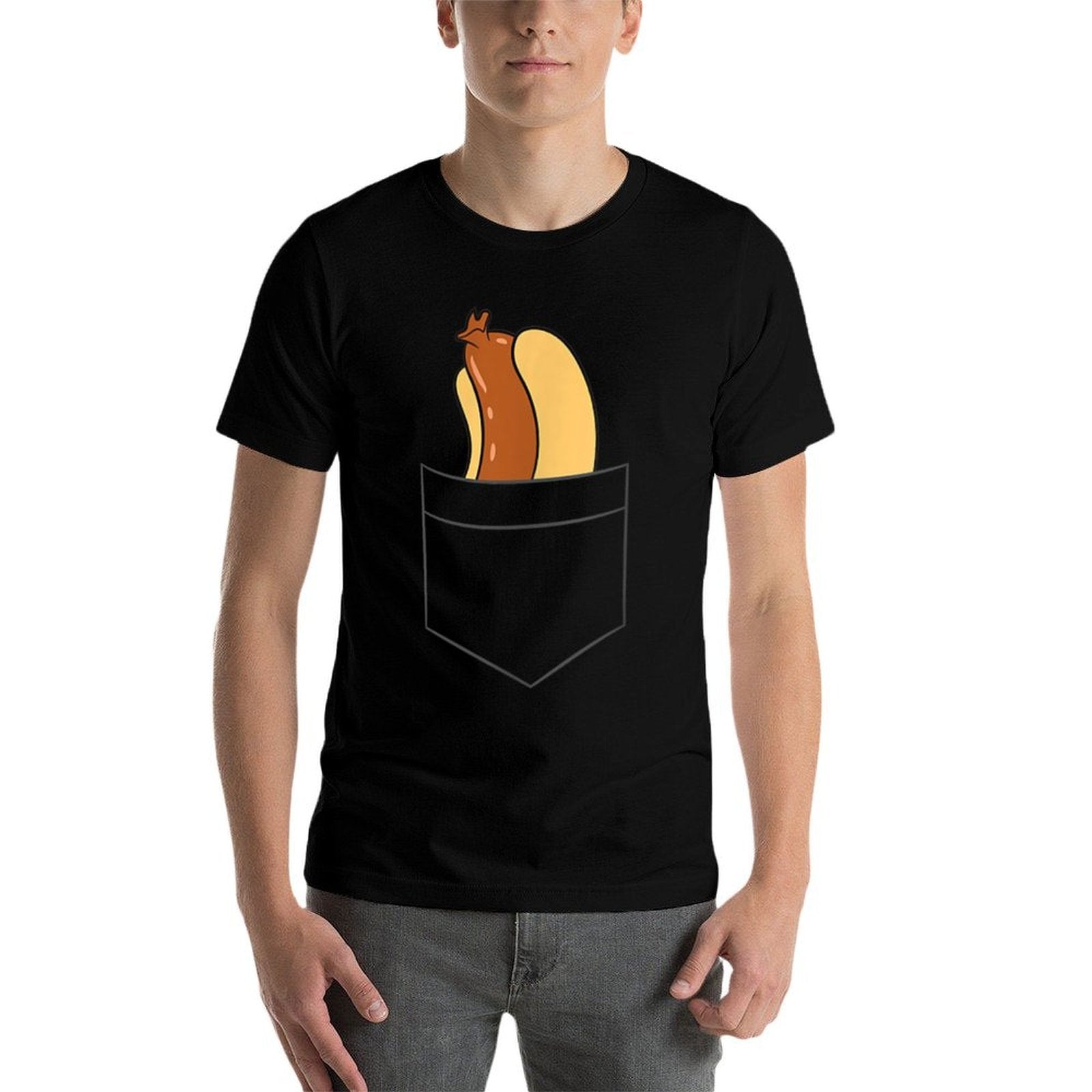 Hotdog In The Pocket Sausage Hot Dog Bun Pocket Hotdog  Fade-proof Color T-Shirt