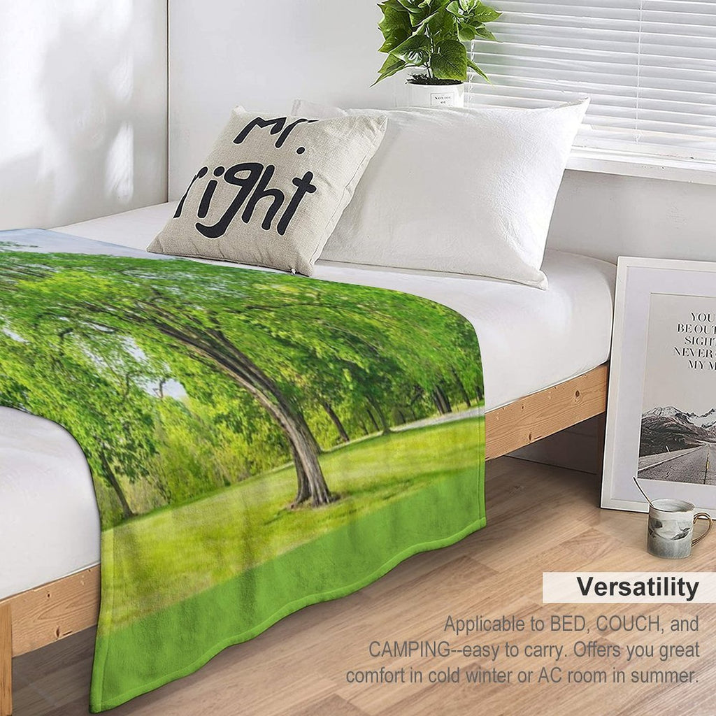 Large Elm Tree Machine-washable Throw Blanket