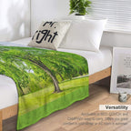 Large Elm Tree Machine-washable Throw Blanket