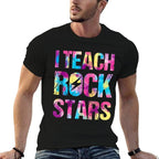 I Teach Rockstars Funny Music Teacher Back to School for Men Women Girls Kids  Summer-ready Fabric T-Shirt