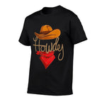 Howdy Cowboy Cowgirl Western Country Rodeo Howdy Men Boys  Relaxed-fit T-Shirt
