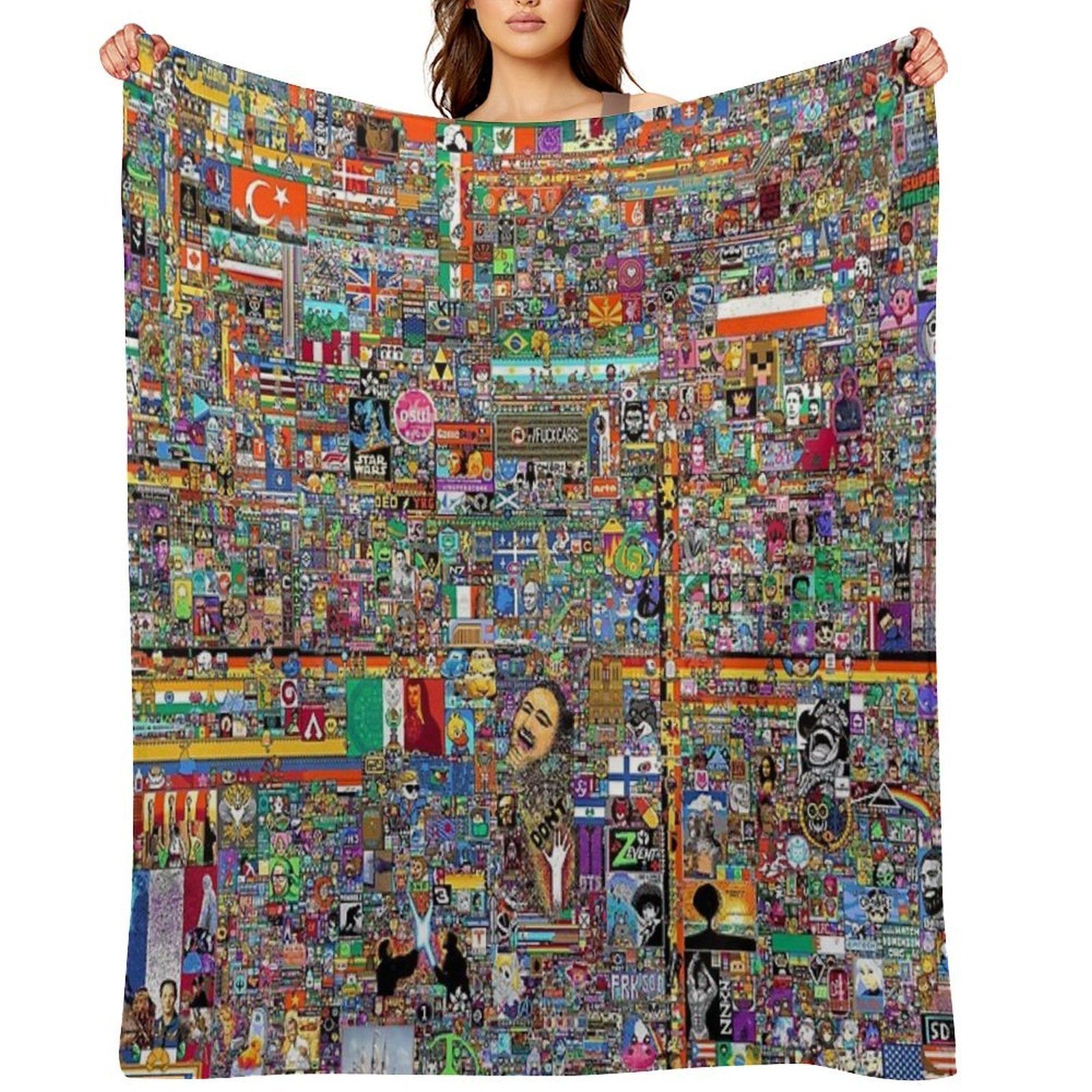 Reddit RPlace Premium Throw Blanket