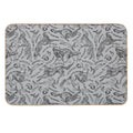 Hounds And Hares - White Dogs on Silver Field  Odorless Bath Mat