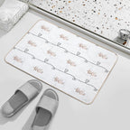 Hello Marble And Rose Gold  Eco-Friendly Bath Mat
