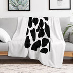 Cow Print Pattern Plush Throw Blanket