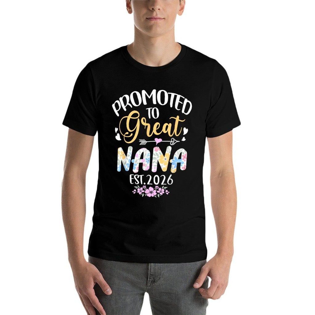 Promoted To Great Nana 2026 Soon To Be Nana  Heathered Texture T-Shirt