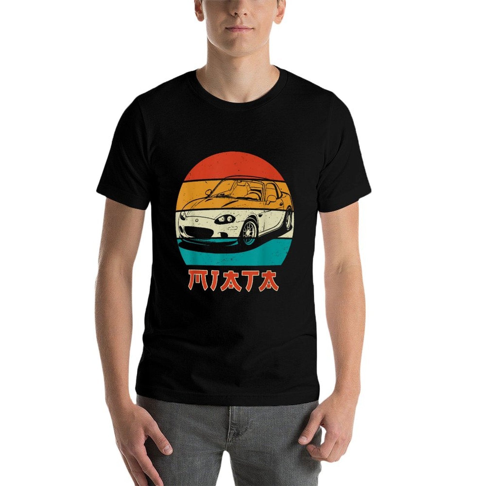 Japanese Miata Car Retro Vintage Sports Car Legend 90s  Cotton T-Shirt