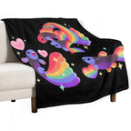 Rainbow Guppy 5 Gift-ready Throw Blanket