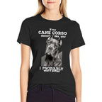 If My Cane Corso Doesnt Like You I Probably Wont Either  Ribbed Collar T-Shirt