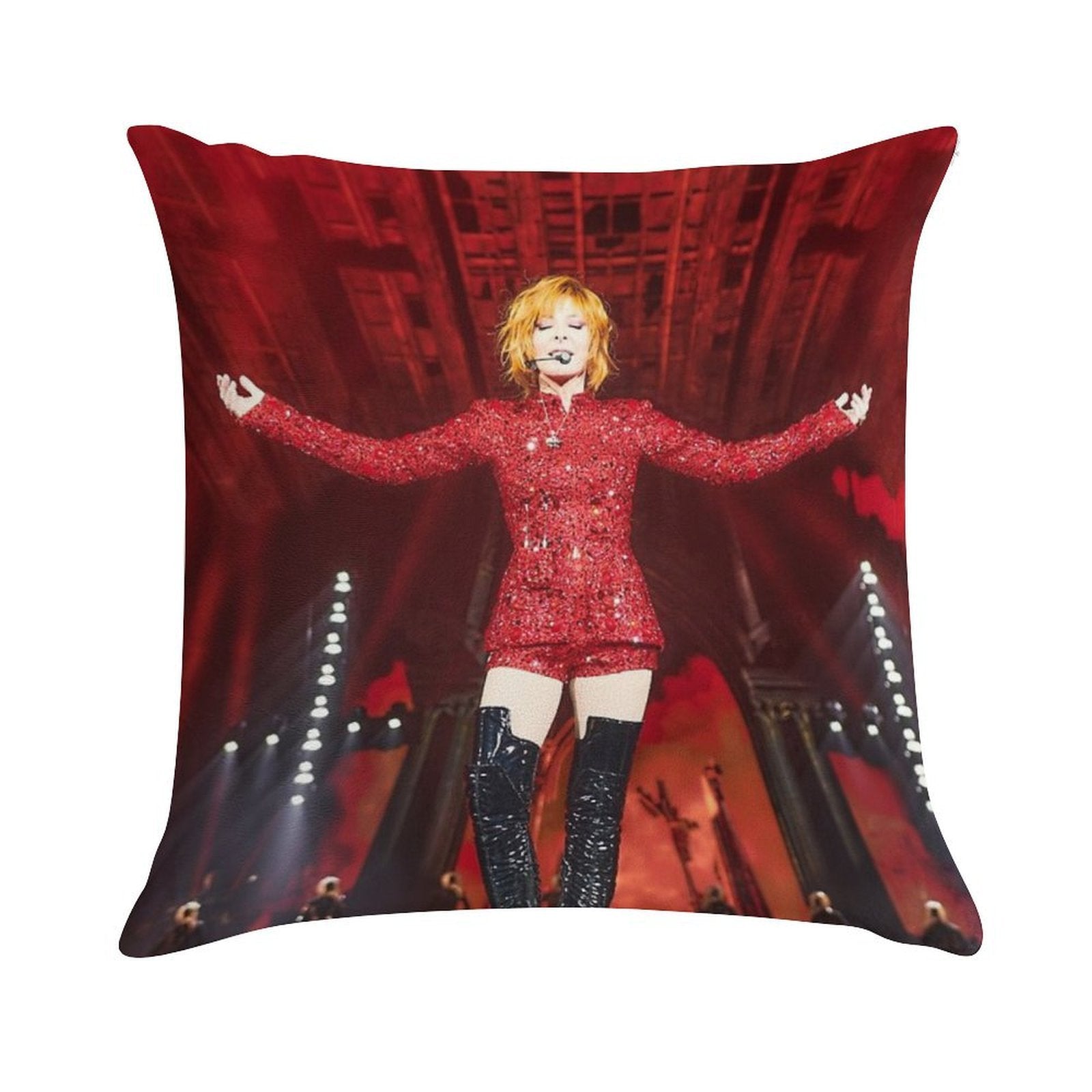 Mylène Farmer Nevermore 2024 Concert Soft Gift Ready Throw Pillow