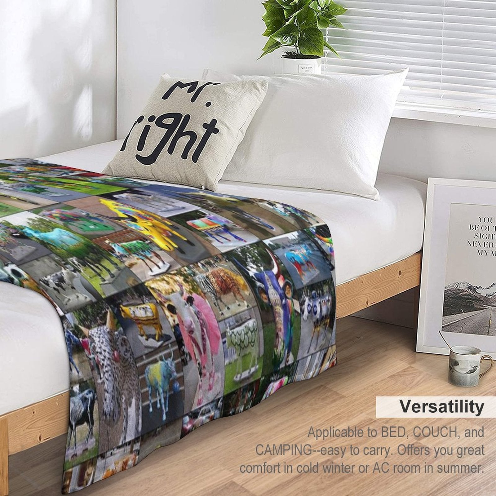 Cow Parade Machine-washable Throw Blanket