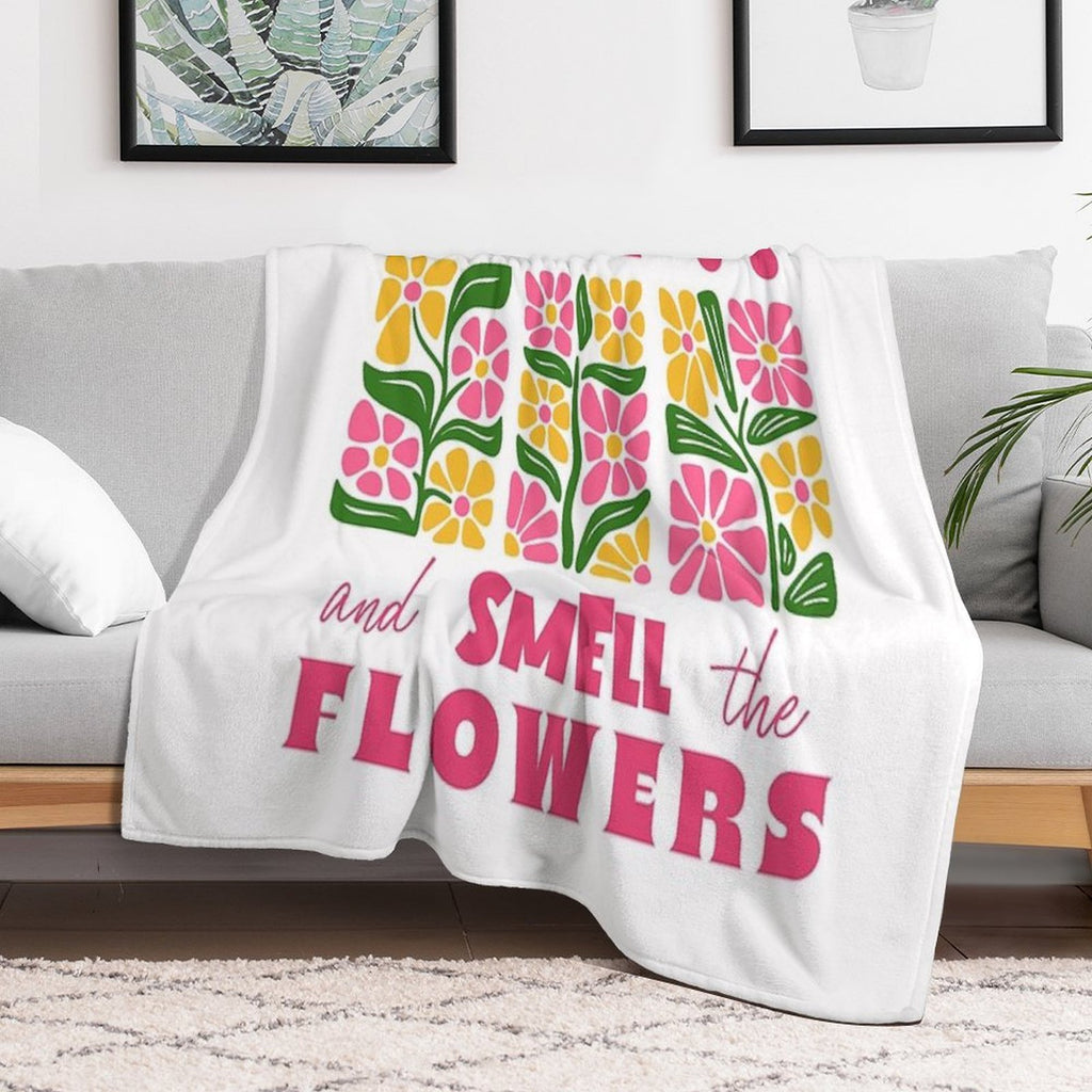 Bohemian Garden Stop And Smell The Flowers All-season Throw Blanket