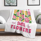 Bohemian Garden Stop And Smell The Flowers All-season Throw Blanket
