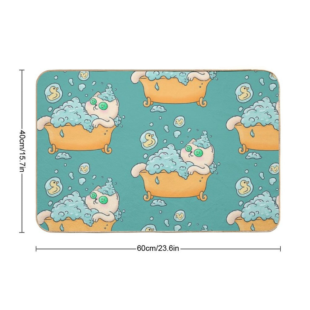 Bubble Bath SPA Cat  Easy Maintenance Bath Mat