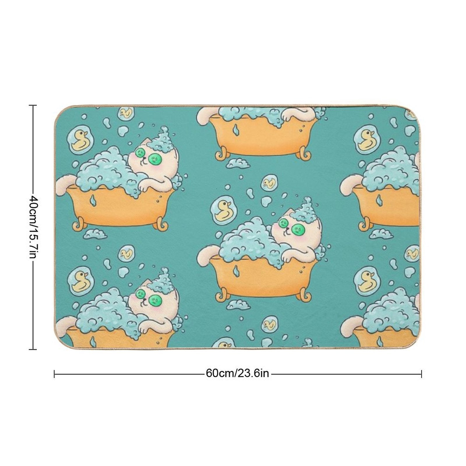 Bubble Bath SPA Cat  Easy Maintenance Bath Mat