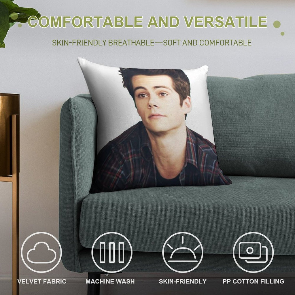Dylan O'Brien Is A Puppy Soft Anti-Pilling Throw Pillow
