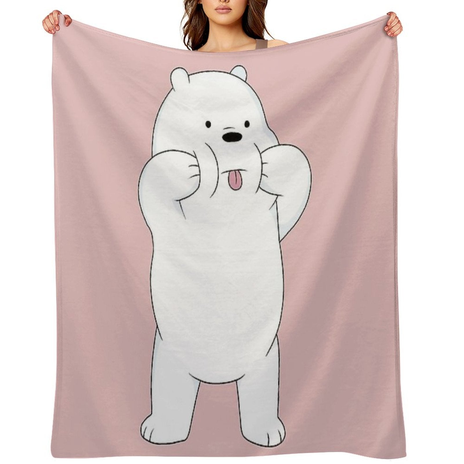 We Bare Bears - Ice Bear Shrink-resistant Throw Blanket