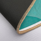 Green Simple Wave Pattern  Multi-Purpose Bath Mat