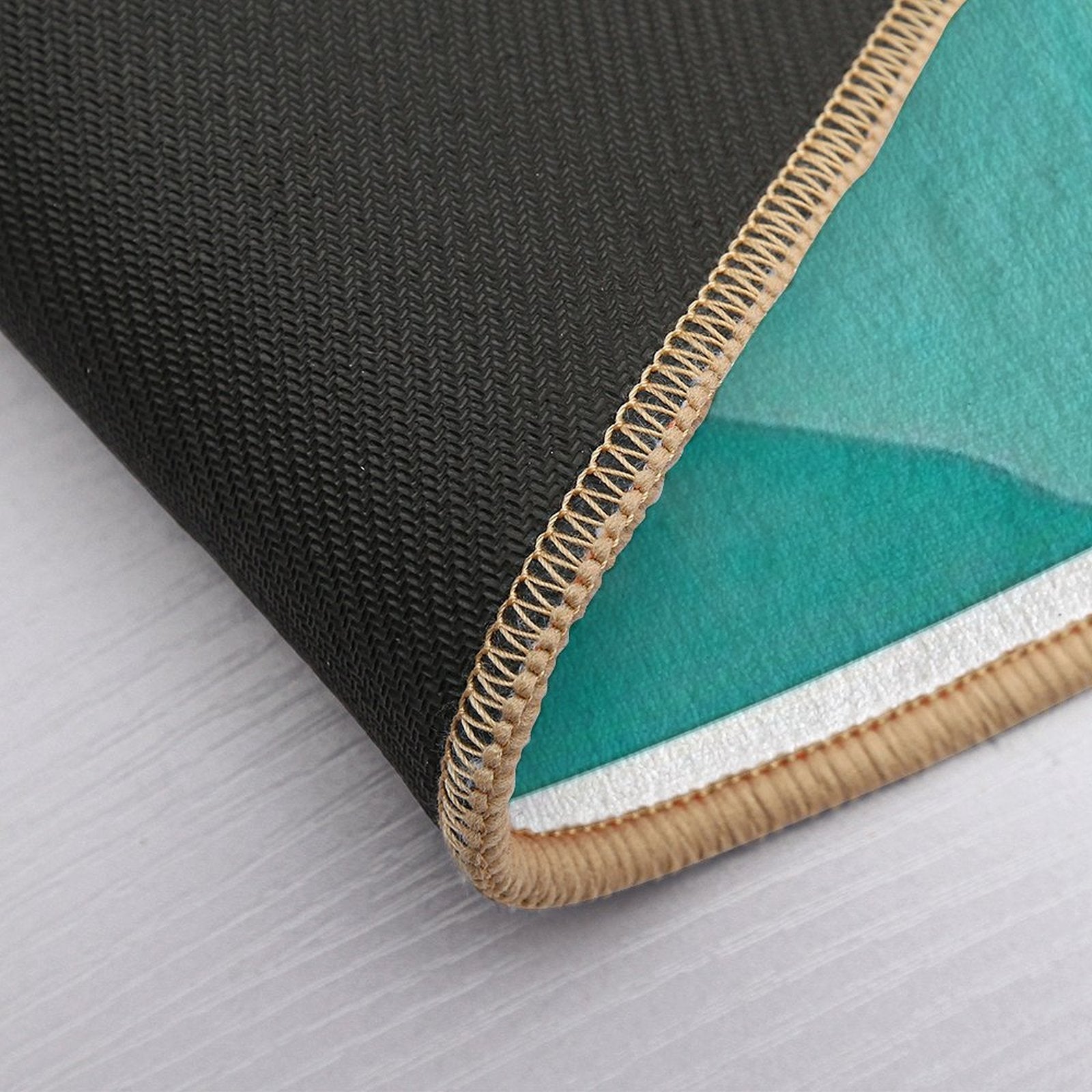 Green Simple Wave Pattern  Multi-Purpose Bath Mat