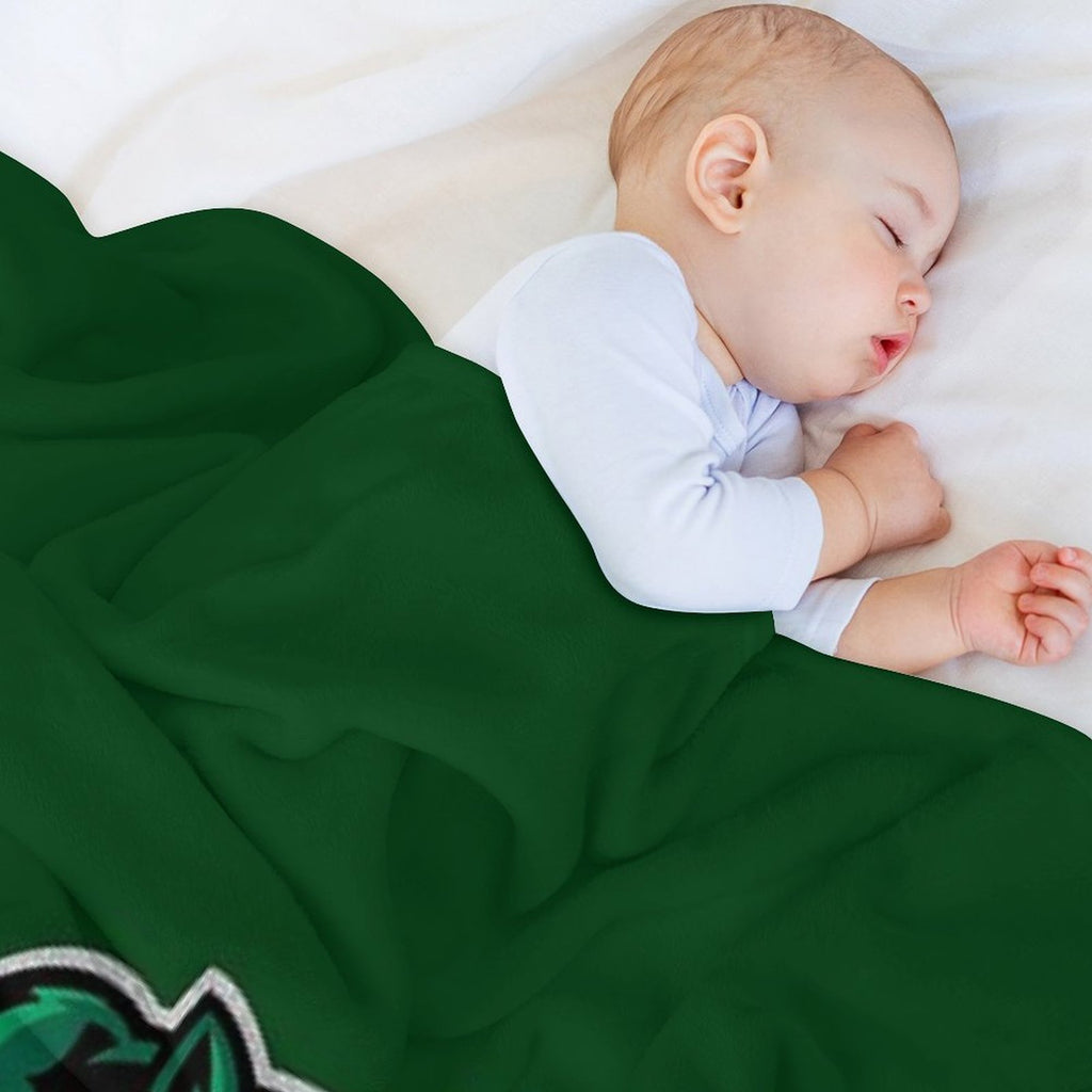 Binghamton University Bearcats Glitter Logo Shrink-resistant Throw Blanket