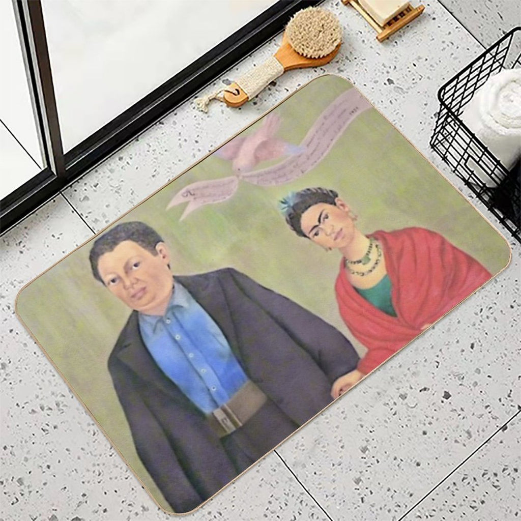 Frieda And Diego Rivera by Frida Kahlo  Anti-Trip Bath Mat