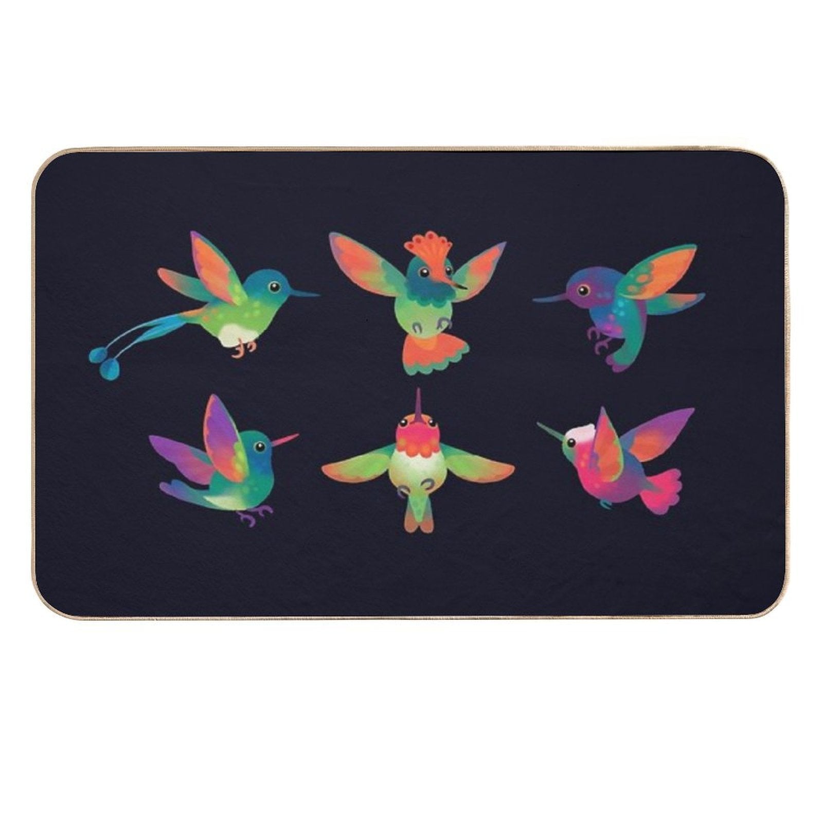 Hummingbird  Stain-Proof Bath Mat