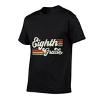 Retro Eighth Grade Teacher Back To School  Trendy Pattern T-Shirt