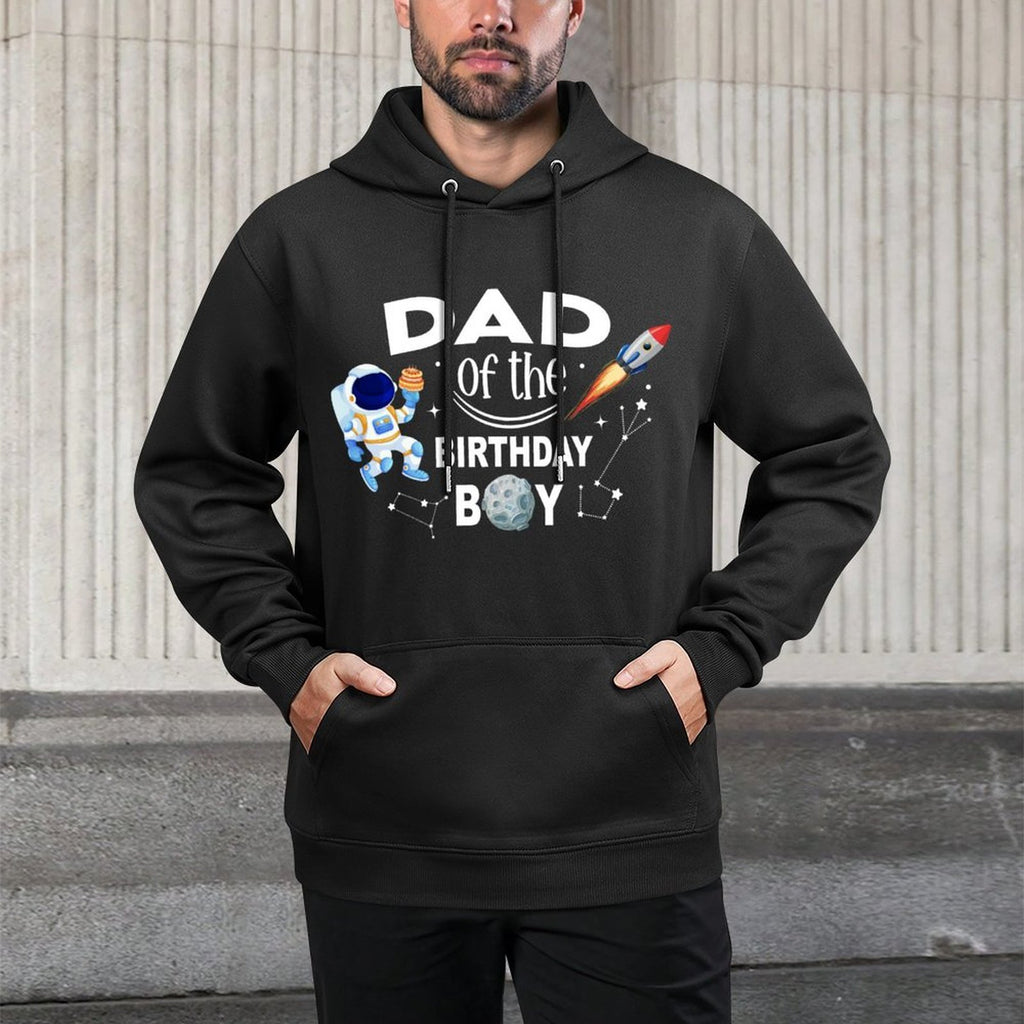 Dad of The Birthday Boy Space Astronaut Birthday Family Easy Care Hoodie