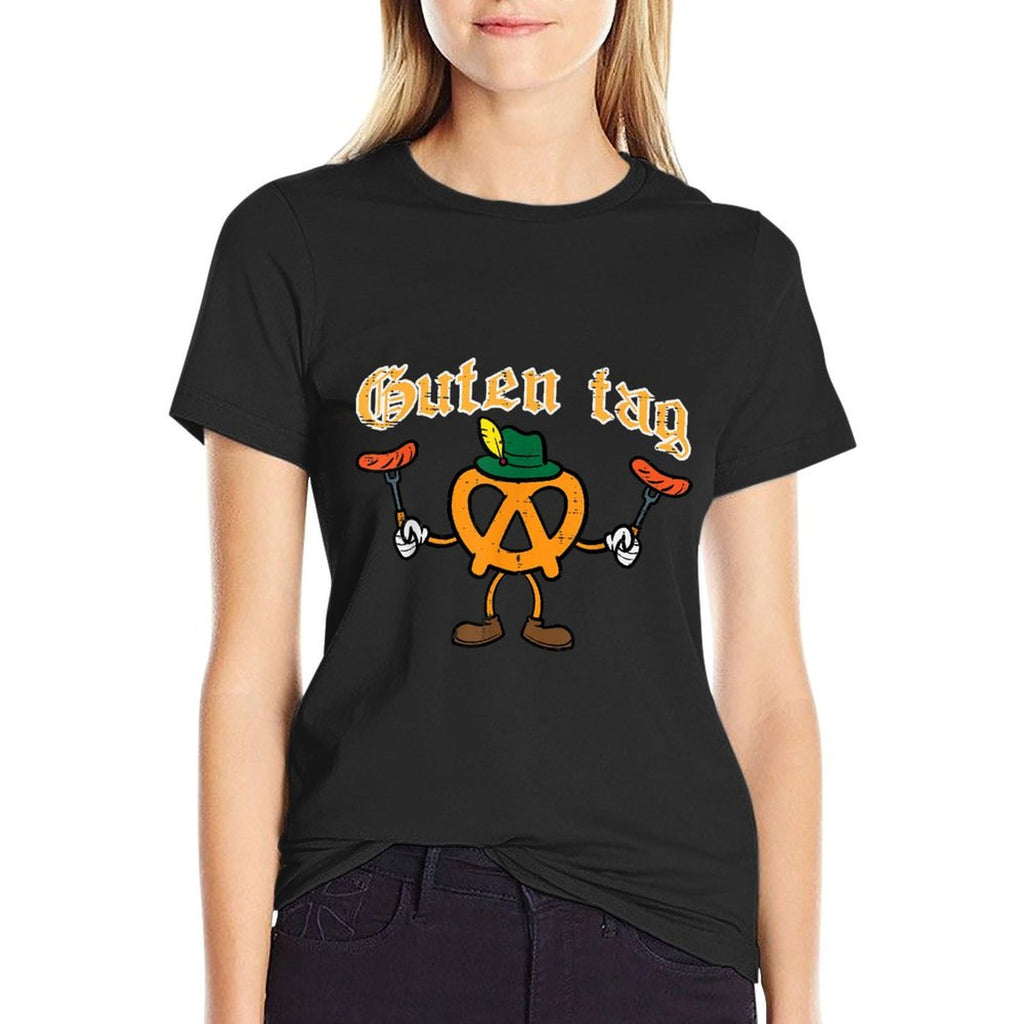 Oktoberfest Guten Tag Pretzel Sausages German Kids Men Women  Lightweight T-Shirt