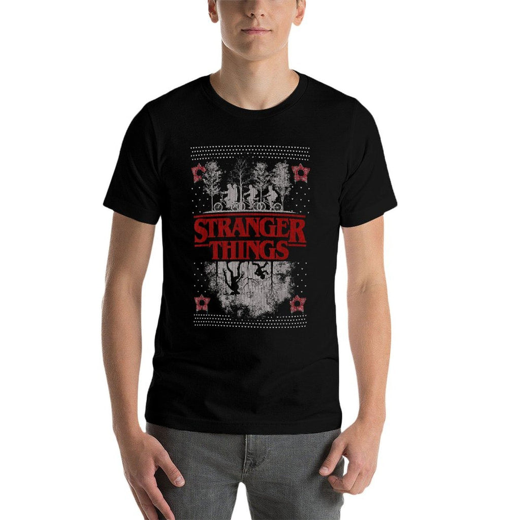 Netflix Stranger Things Ugly Christmas Sweater Style  Moisture-wicking T-Shirt