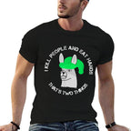 Lamas with Hats Karl - Thats Two Things - Funny Karl  Heathered Texture T-Shirt
