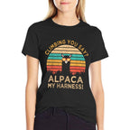 Climbing You Say Alpaca My Harness Funny Rock Climber Gift  Relaxed-fit T-Shirt