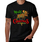 Merry Christmoose Christmas Moose Xmas Tree Lights Around  Oversized Silhouette T-Shirt