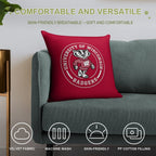 UW - Madison Circle Soft Hidden Zipper Throw Pillow