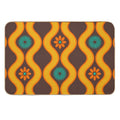 1970's Retro Vintage Seventies Floral Flowers Pattern  Rapid-Drying Bath Mat